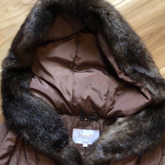 Laundry by shelling segal fur hooded puffer coat - Picture 2 of 7